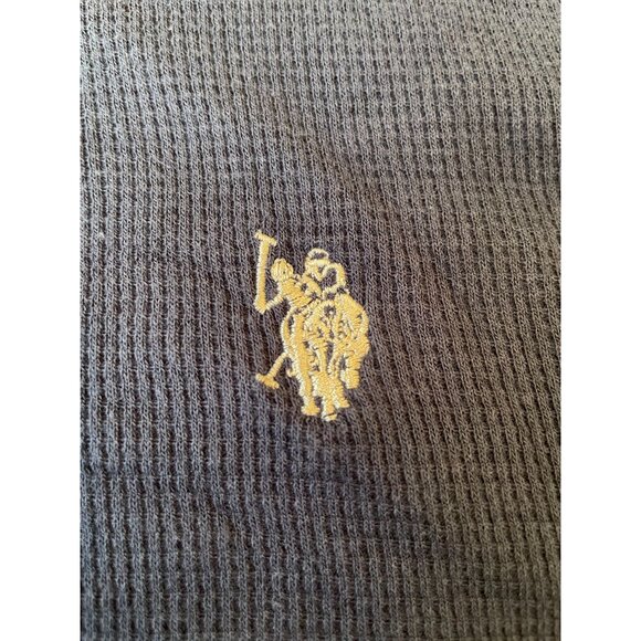 U.S. Polo Assn. Navy Blue Long Sleeve Waffle Knit Shirt XL Waffle Thermal Logo - Picture 6 of 6